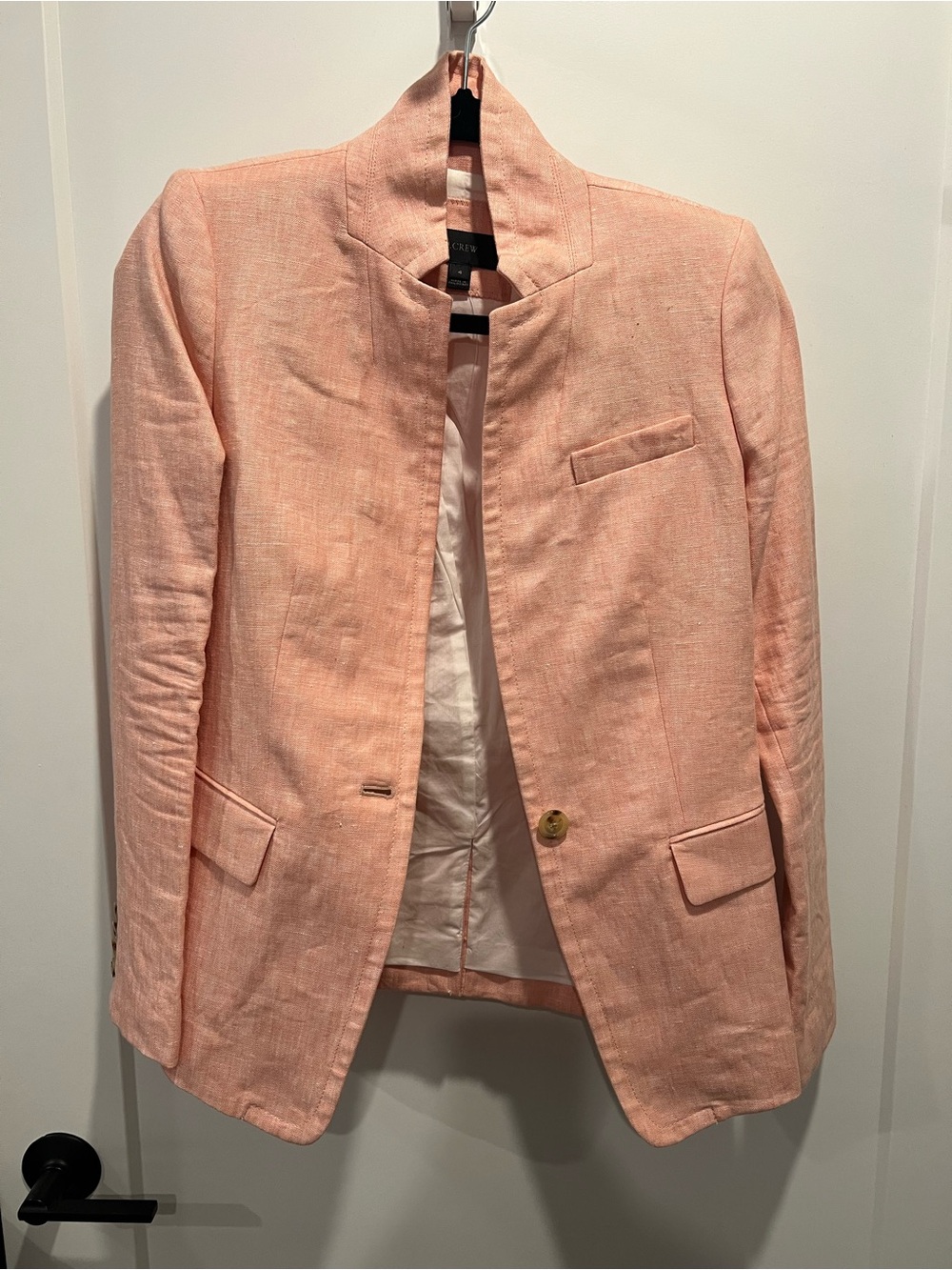 J. Crew Peach Linen-Blend Women's Blazer